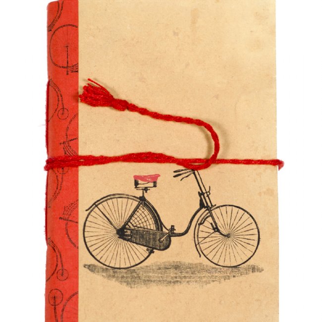 Vintage Bicycle on 5x7 Journal Cotton Paper