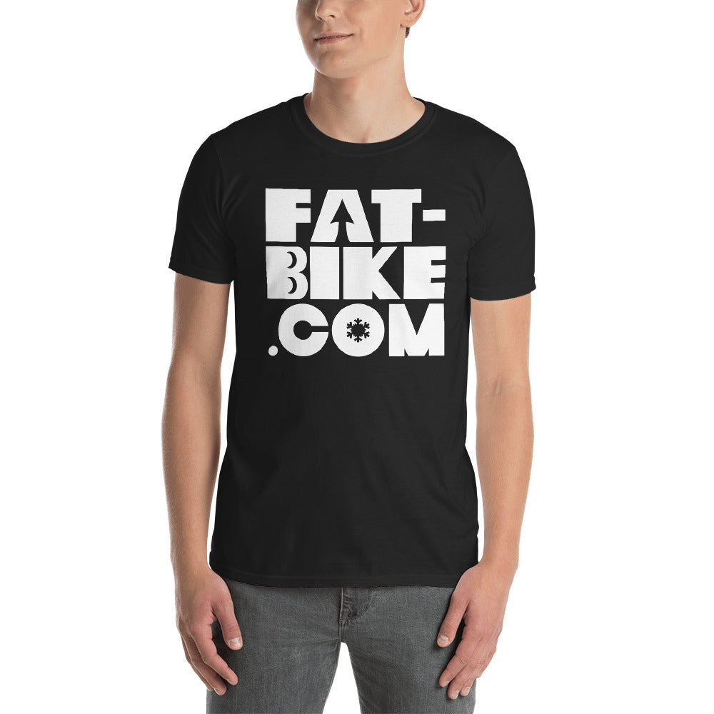 Fat-bike.com Logo T-shirt White Lettering on Black