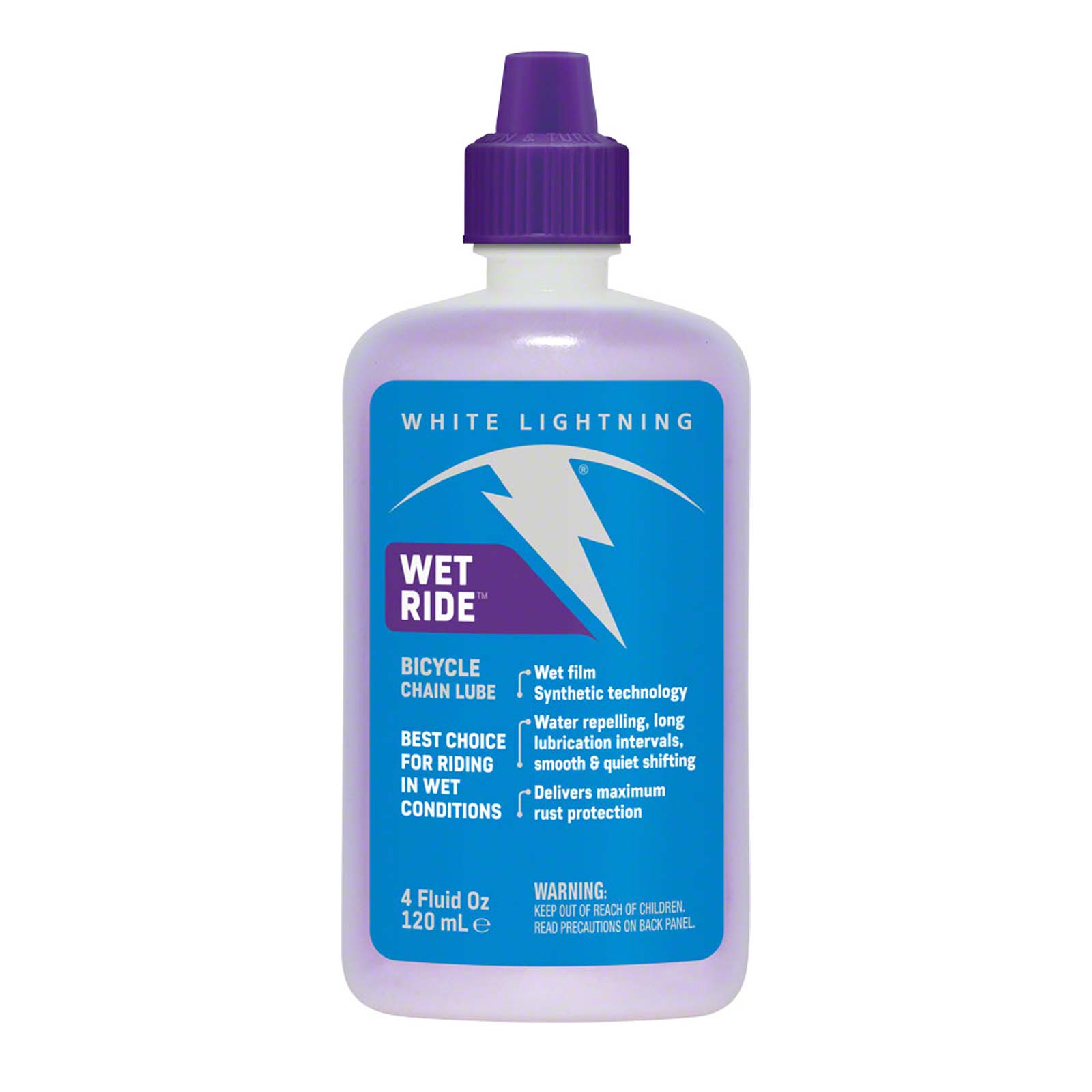 White Lightning Wet Ride Lube - 4oz Drip Bottle